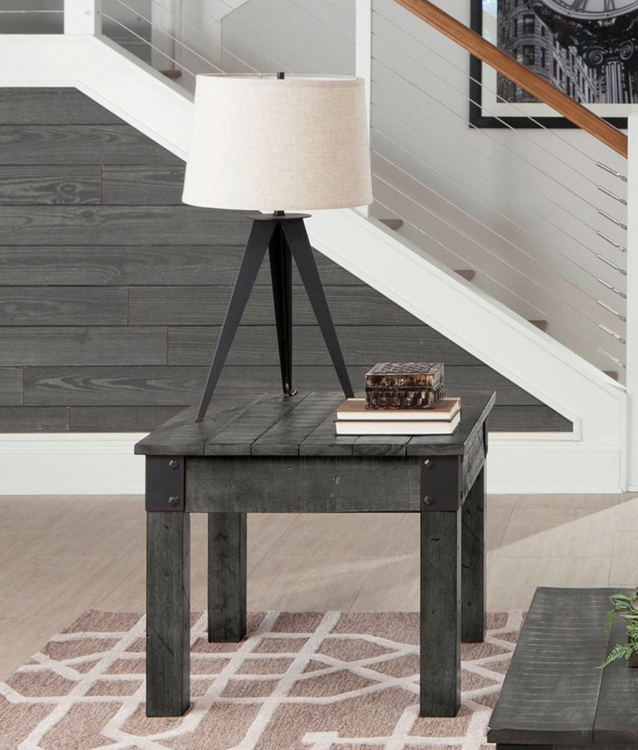 720577 End Table - Rustic Grey