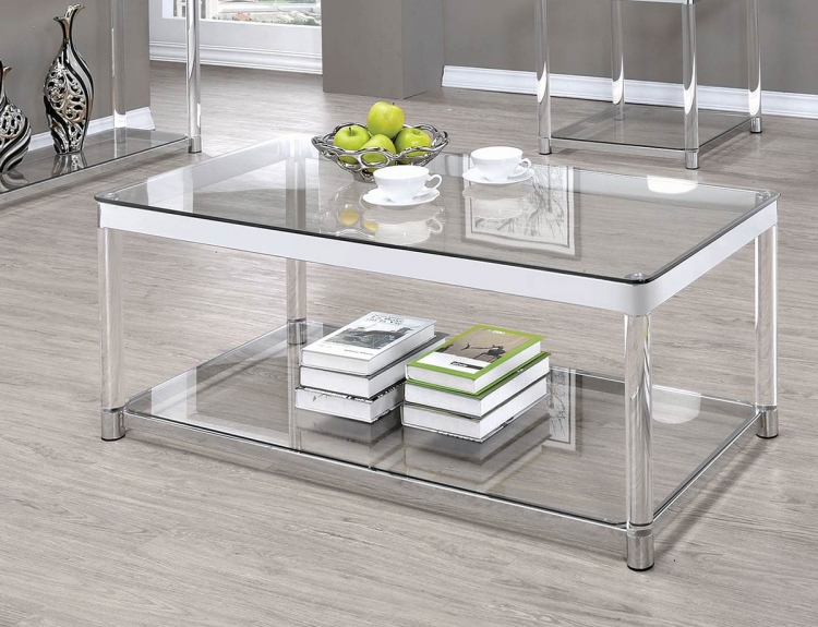 720749 Sofa Table - Chrome/Clear Acrylic