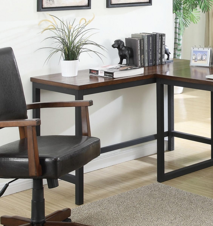 Marple Narrow Desk - Brown/Black