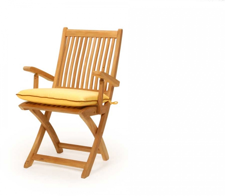 Teak Rose Folding Arm Chair