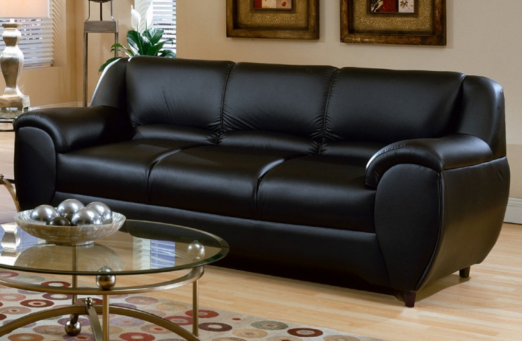 0660 Black Vinyl Sofa