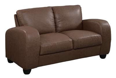 GF-399 Love Seat - Brown Leather Match