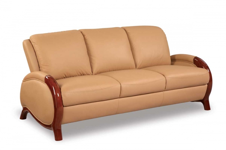 GF-727 Sofa-Tan Leather