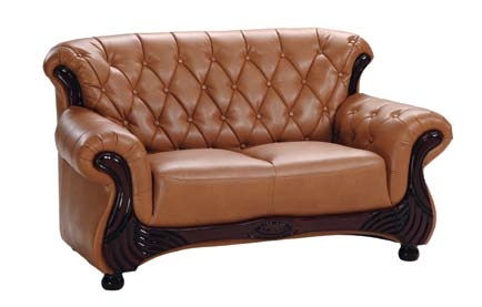 GF-9110 Love Seat - Brown Leatherette
