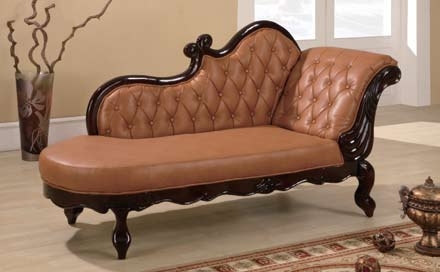 GF-9110 Chaise - Brown Leatherette