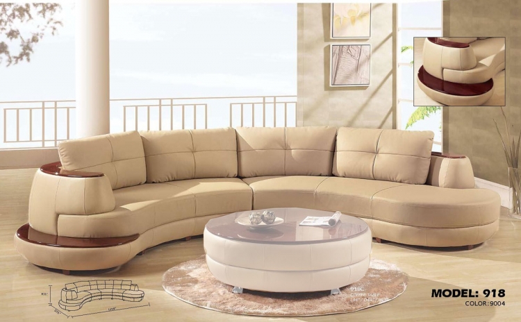 918 Sectional Sofa - Cappuccino