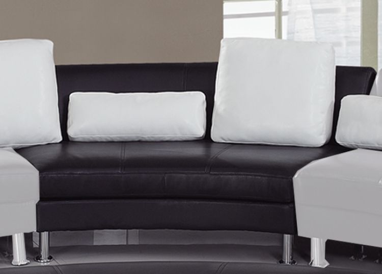 919 Sectional Corner Sofa - Black/White