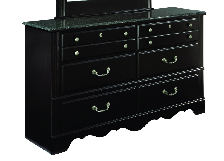 Brooklyn Dresser - Black with Dark Grey