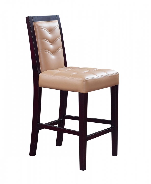 800 Bar Stool - Vinyl - Wenge/Tan Marble