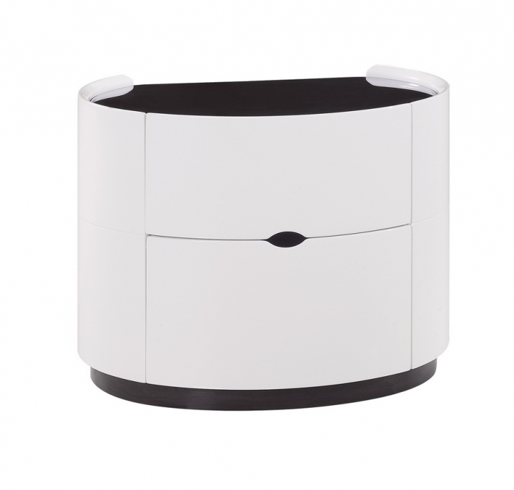 Gia Night Stand - White/Wenge