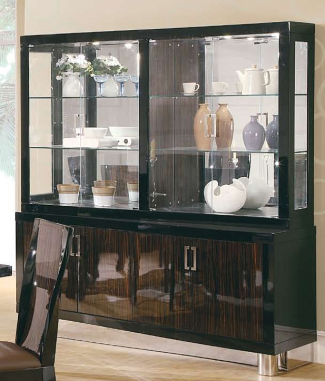 Madison China Cabinet - Dark Brown/Black