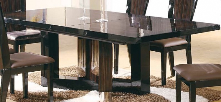 Madison Dining Table - Dark Brown/Black