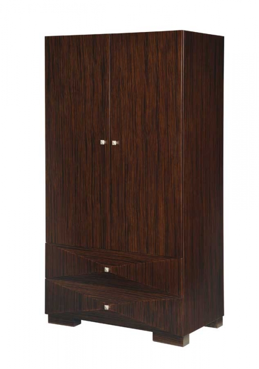 Global Furniture USA Milena Armoire-Zebrano