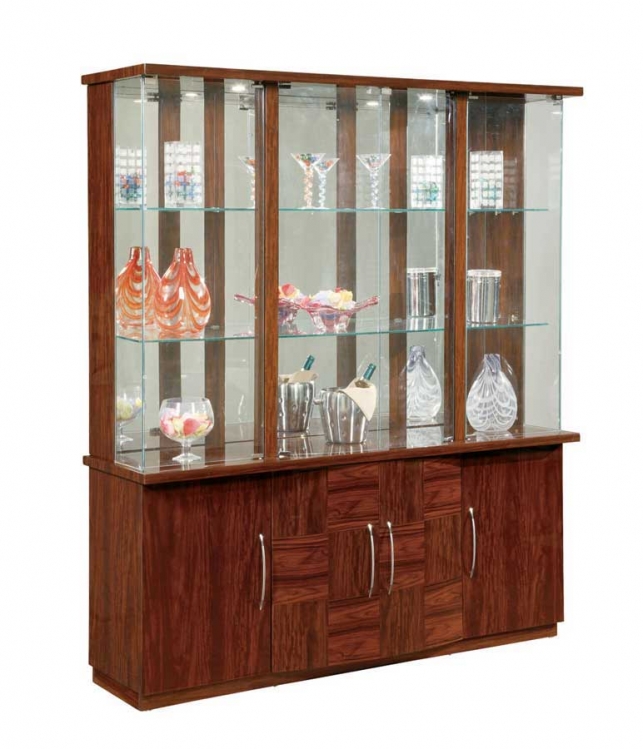 Nadia Vetrina Curio-China Cabinet-Mahogany