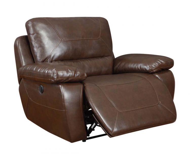 1027 Power Reclining Big Chair - Bonded Leather - Brown