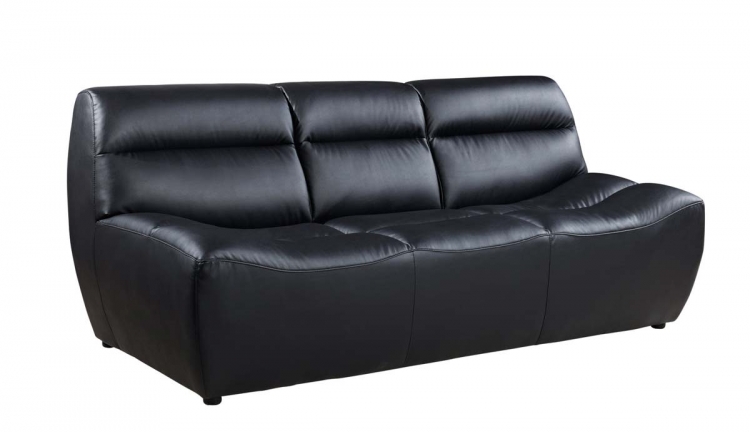 3730 Sofa - Black/Bonded Leather with Vinyl Legs