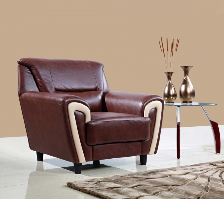 4180 Chair - Brown/Cappuccino/Bonded Leather