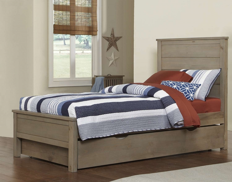Highlands Alex Bed With Trundle - Driftwood