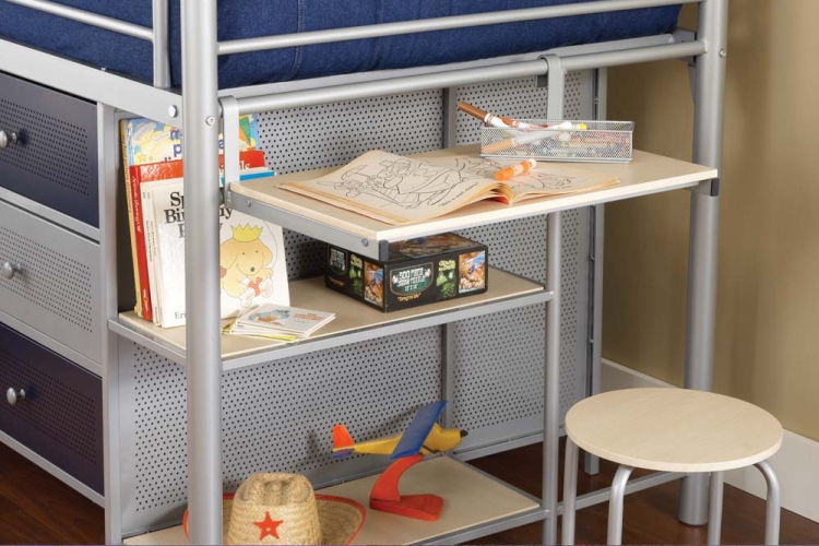Universal Youth Junior Loft Bed Desk and Stool