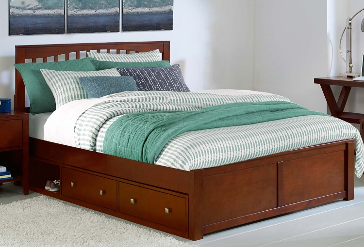 Pulse Mission Bed With Trundle - Cherry