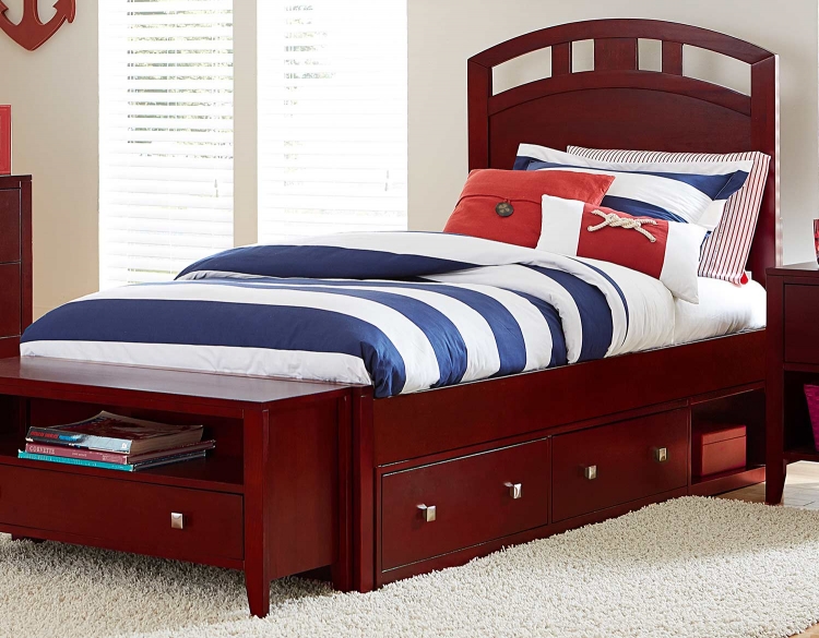 Pulse Arch Bed With Storage - Cherry
