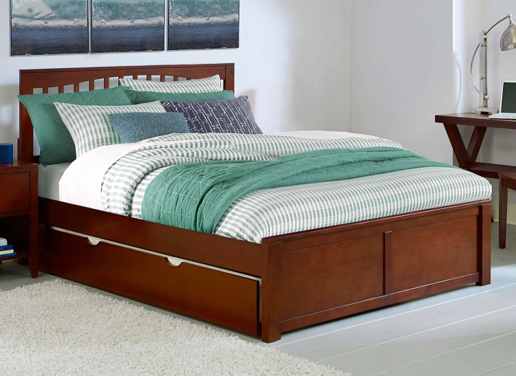 Pulse Mission Bed With Trundle - Chocolate