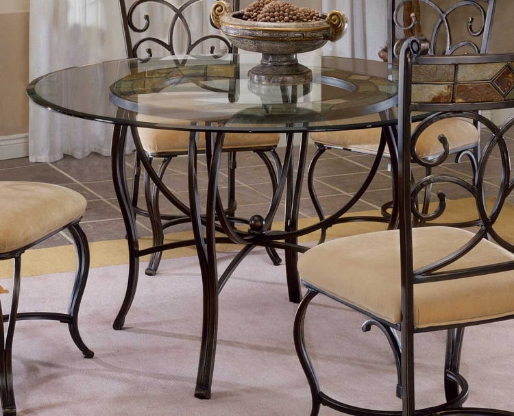 Pompei Metal Dining Table with Slate Top