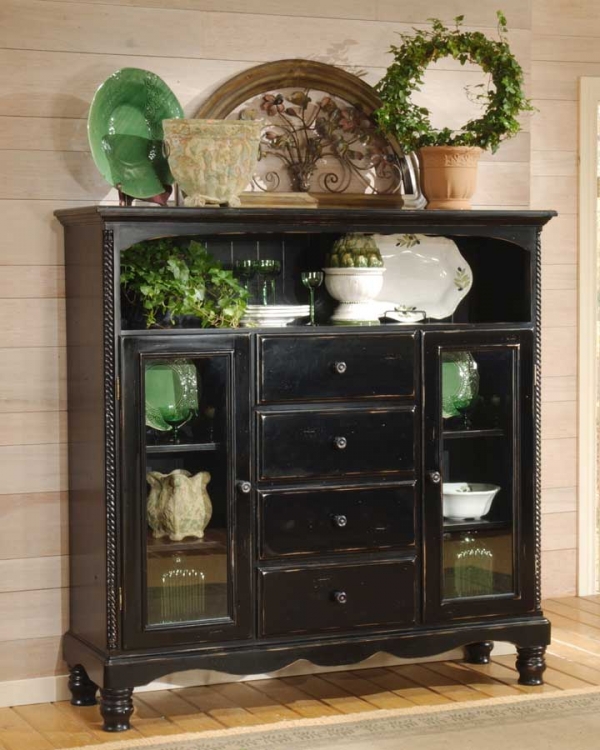 Wilshire Four Drawer Bakers Cabinet - Rubbed Black