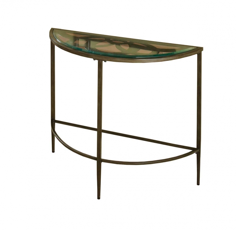 Marsala Console Table - Gray with Brown Rub