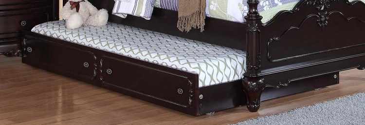 Cinderella Twin Trundle for Canopy Bed and Daybed - Dark Cherry