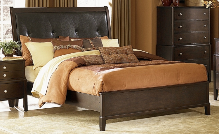 Sedona Bed with Leatherette Headboard