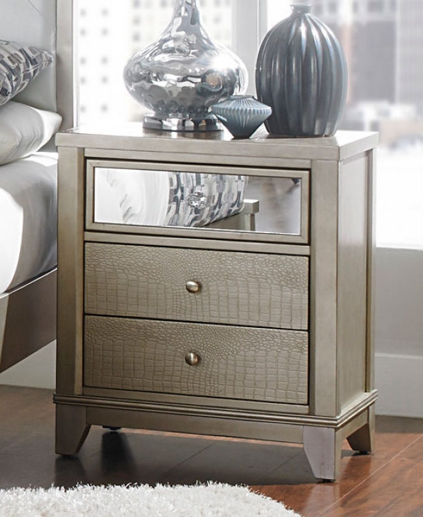 Odelia Night Stand - Silver