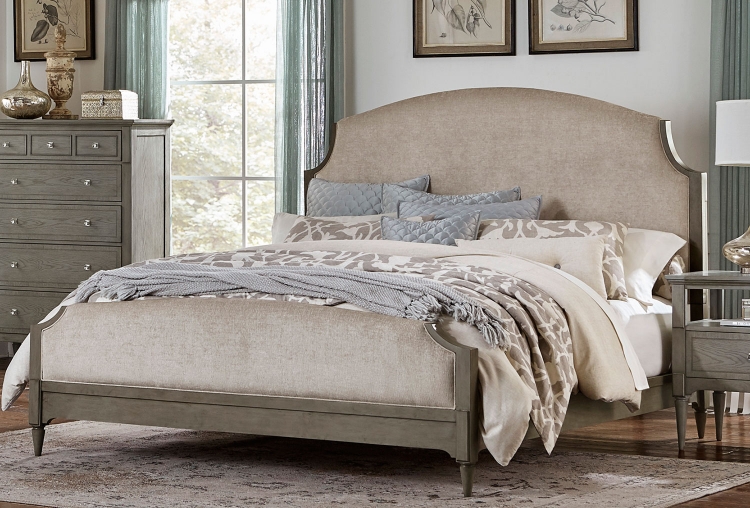 Albright Upholstered Bed - Barnwood Grey