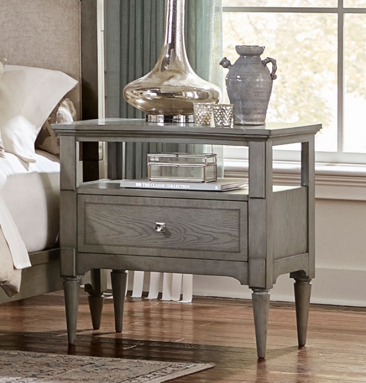 Albright Night Stand - Barnwood Grey