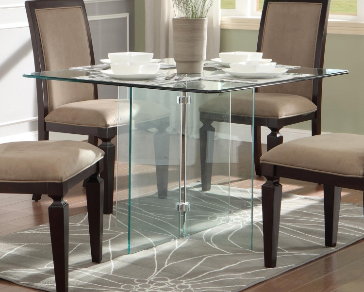 Alouette Square Glass Dining Table