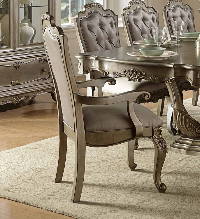 Florentina Arm Chair - Silver/Gold