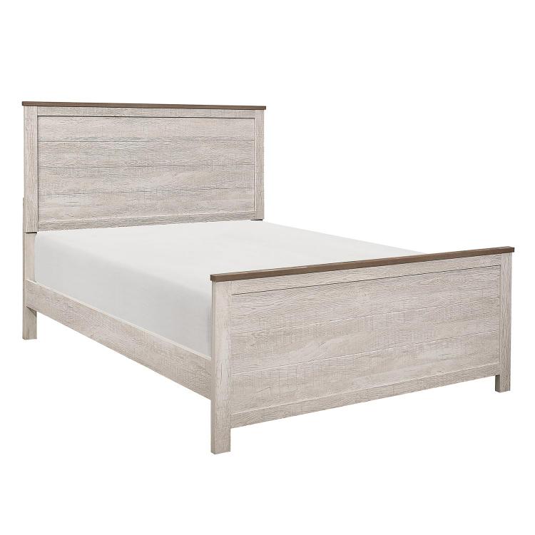 Nashville Bed - Antique White and Brown