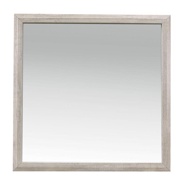 Nashville Mirror - Antique White and Brown