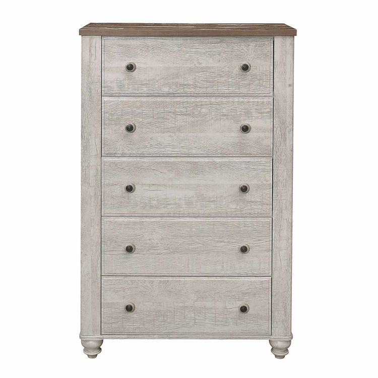 Nashville Chest - Antique White and Brown