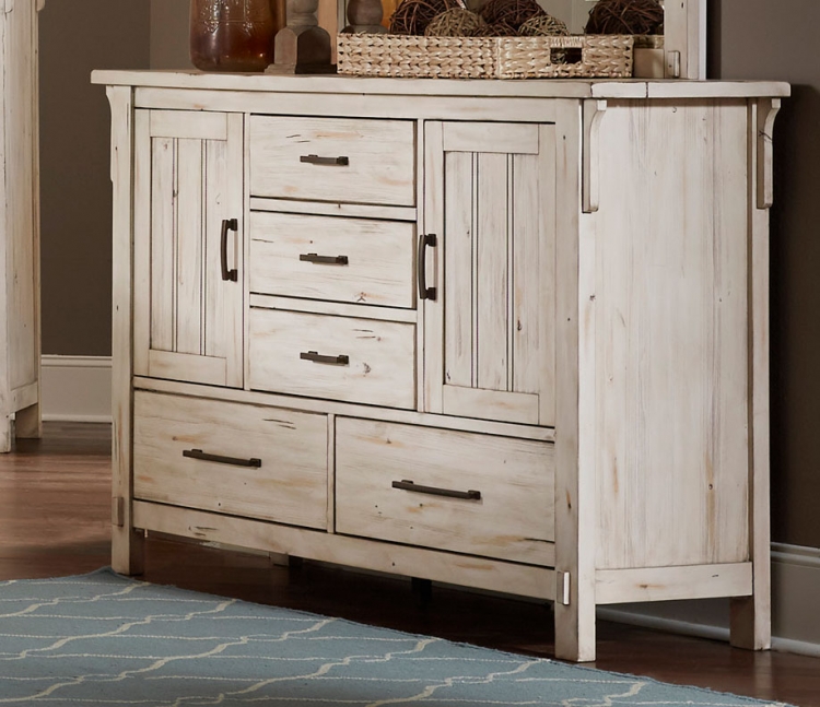 Terrace Dresser with Doors - Antique White