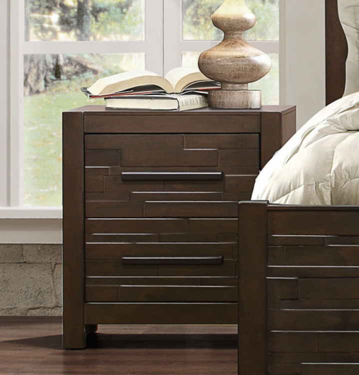 Bowers Night Stand - Rustic Java Brown