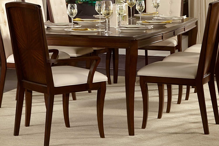 Abramo Dining Table - Sapele/Walnut Inlay