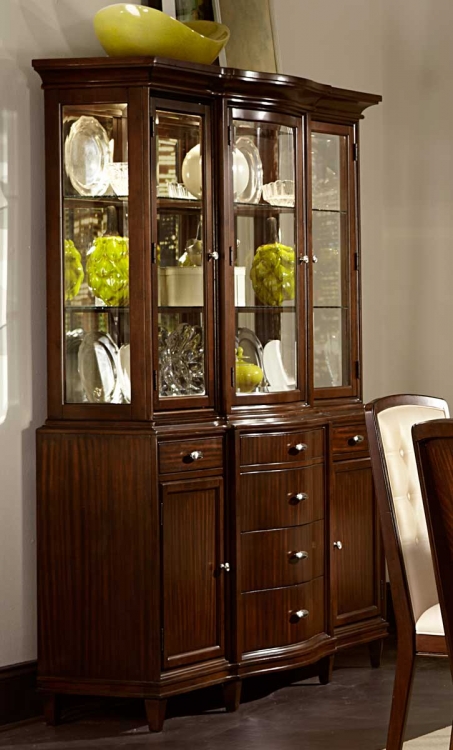 Abramo China Cabinet - Sapele/Walnut Inlay