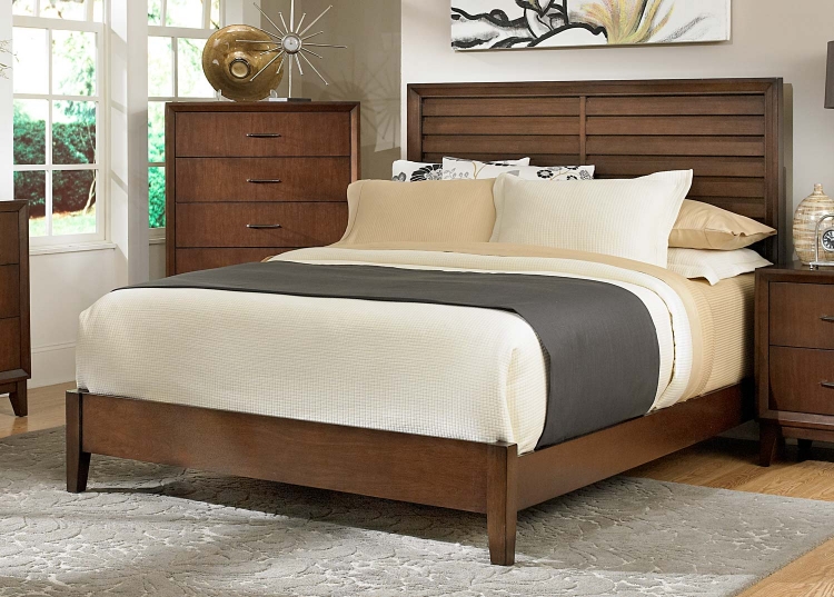 Oliver Bed - Warm Brown Cherry