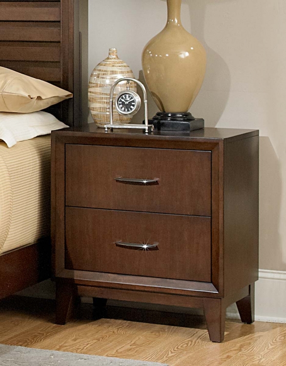 Oliver Night Stand - Warm Brown Cherry