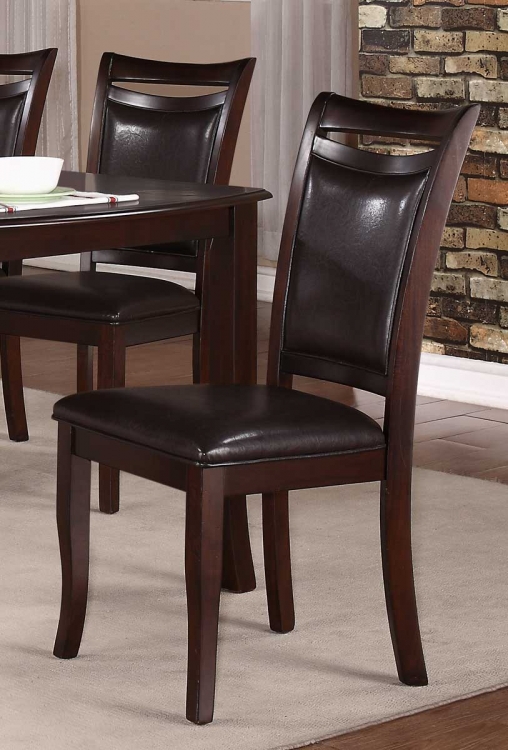 Maeve Side Chair - Dark Cherry - Dark Brown Bi-Cast Vinyl