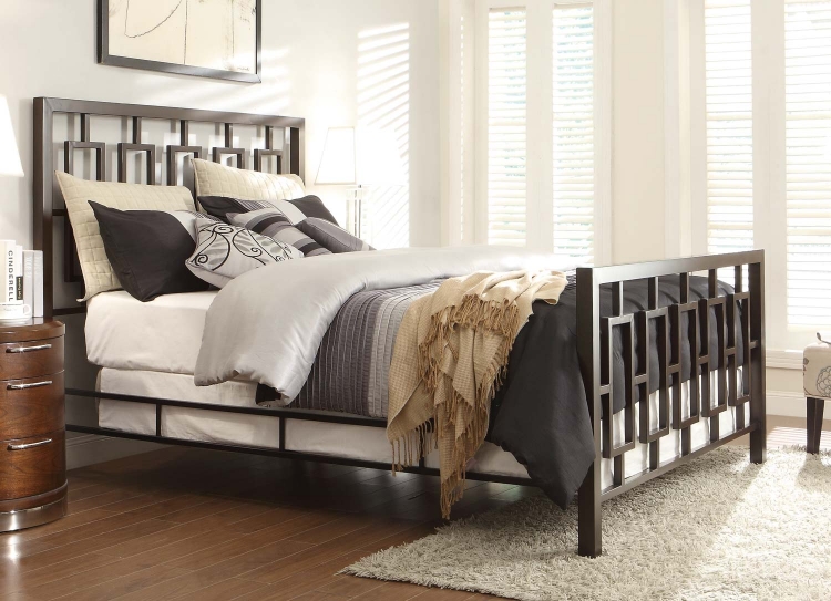 Homelegance Zelda Brushed Brown Metal Bedroom Collection - Brushed