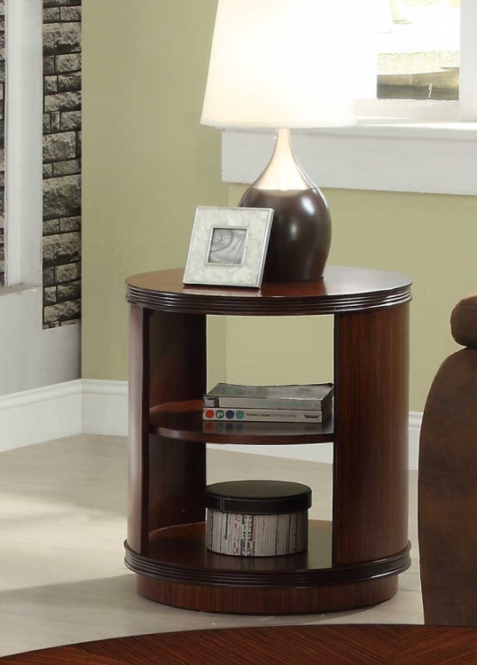 Orlin Round End Table - Cherry
