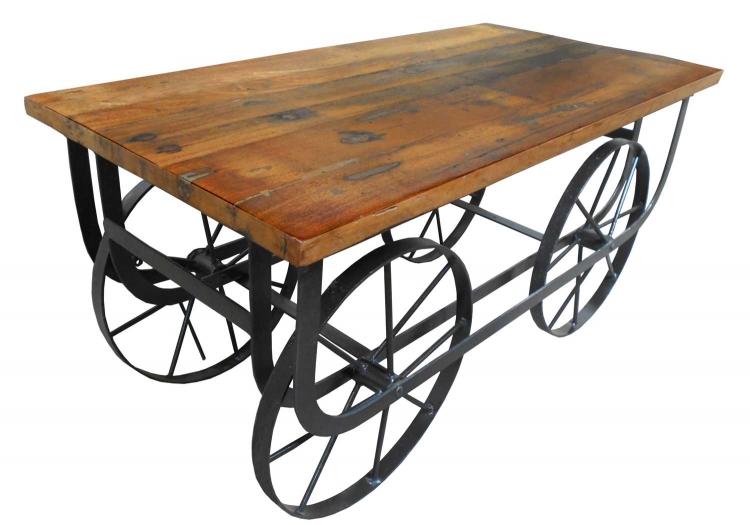Bremerton Cocktail Table with Functional Wheels