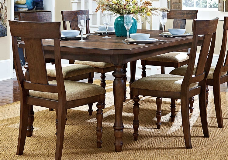 Maribelle Dining Table With Leaf - Warm Brown